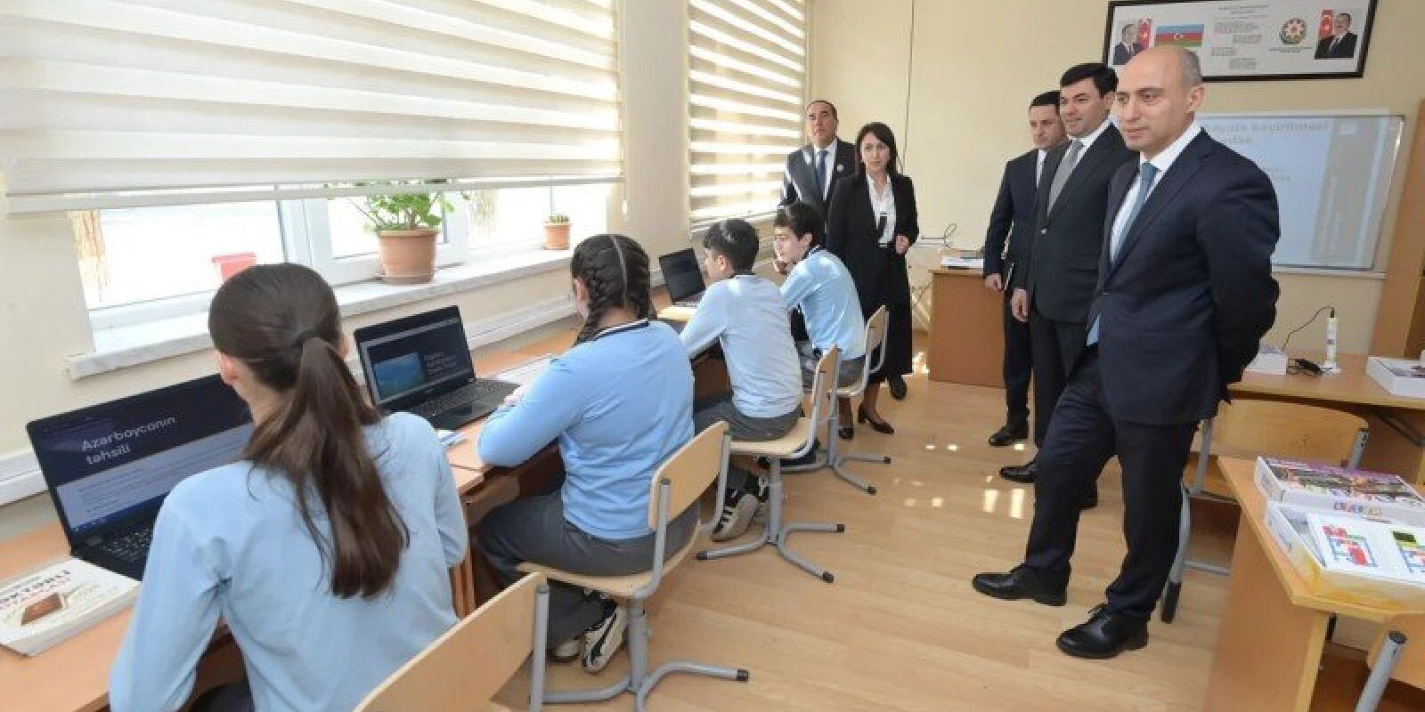 Emin Əmrullayev Xaçmazda tədris prosesi ilə tanış oldu - FOTO