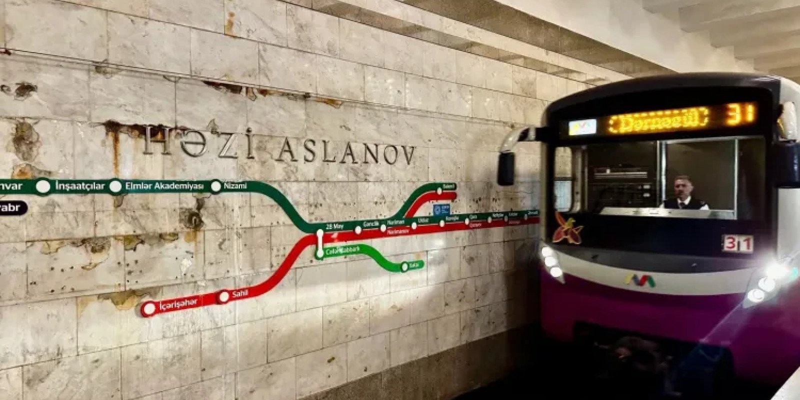 Metronun "Həzi Aslanov" stansiyasındakı təmir BU TARİXDƏ bitəcək